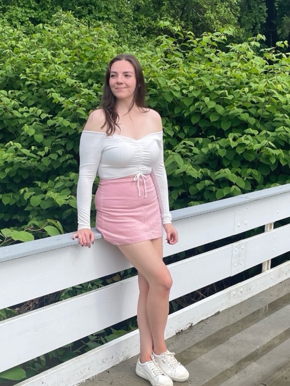 Forever 21 Light Pink Corduroy Skirt